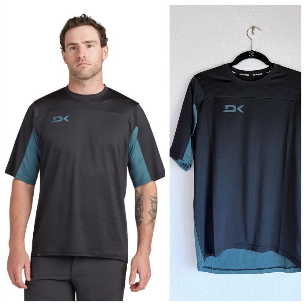 NEW Dakine Men's Syncline Short Sleeve Bike Jersey in Galactic Blue Size Small